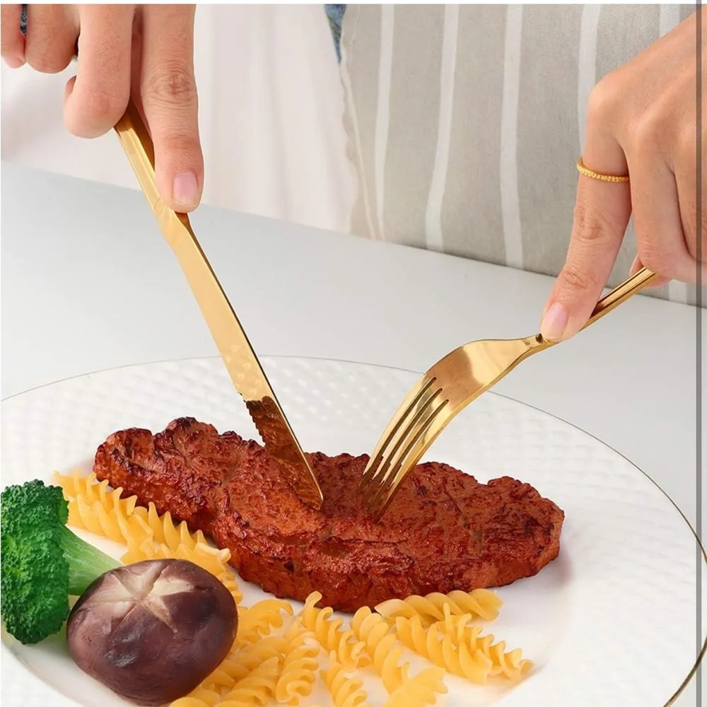 Dinner Table Knife‎ Stainless Steel Shell Pattern Flatware Set Pack of 12